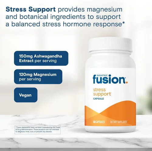 Vista 5 de Bariatric Fusion Apoyo al estrés* Suplemento vegano con magnesio y ashwagandha Vitamina diaria para mujeres y hombres Sin gluten, lácteos