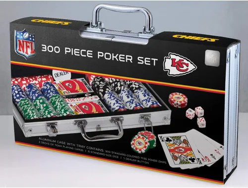 Vista 5 de MasterPieces Día del Juego - NFL Buffalo Bills - Juego de fichas de póquer de 300 piezas, estilo casino