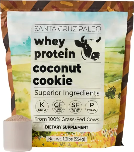 Vista 9 de Santa Cruz Paleo Polvo de Proteína de Suero, Sin Sabor, 20 G de Proteína de Suero Aislada Alimentada con Pasto por Porción, Sin Gluten, Apto