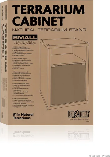Vista 4 de Exo Terra Armario de terrario, pequeño, soporte para terrario de reptiles y anfibios, mide 17.88 pulgadas de ancho x 17.88 pulgadas de profundidad x