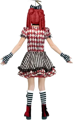 Vista 2 de Disfraz Spirit Halloween de payaso para niña y niño, de tamaño para joven, bonito y aterrador (muñeca de marioneta, talla XL)