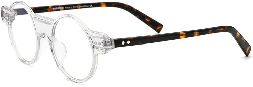 Vista 5 de HEPIDEM Gafas de acetato para hombre marco de anteojos ópticos retro vintage redondo para mujer