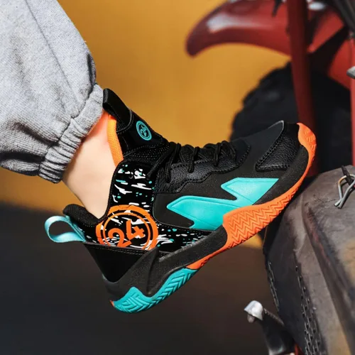 Vista 8 de Zapatos de baloncesto deportivos antideslizantes para niños