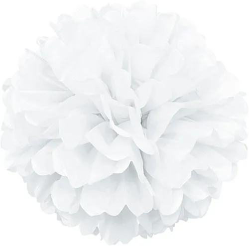 Vista 17 de Pompón de papel de seda color negro, de 16 pulgadas., talla única , Negro