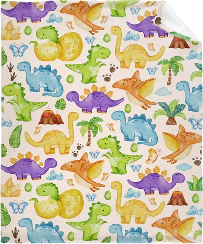 Vista 10 de Regalos de Mantas de Dinosaurio de Navidad Súper Suaves y Ligeras de Franela para Niños, Adultos, Adecuadas para Sofá, Cama, Campamento, Viajes