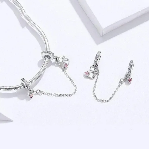 Vista 2 de Cierre de clip de plata esterlina para pulsera Pandora Charm