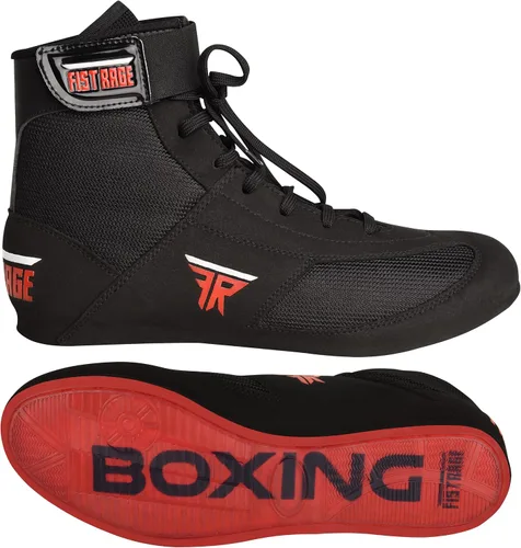 Vista 6 de FISTRAGE - Zapatos de boxeo de cuero para lucha, deportes, entrenamiento, malla, unisex, para hombres y jóvenes, botas auténticas, ligeras