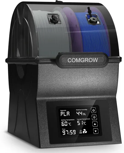 Vista 13 de Comgrow - Filamento para impresora 3D de seda PLA, color dual 2 en 1 negro y verde, filamento PLA para impresión 3D de 1.75mm, precisión dimensional
