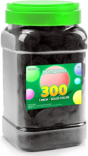 Vista 39 de Eppingwin - 2000 pompones negros, pompones suaves de 1 cm para manualidades, 0.4 pulgadas para proyectos de bricolaje de arte y manualidades (negro)