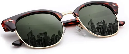 Vista 20 de KALIYADI - Gafas de sol polarizadas para hombres y mujeres unisex, marco semirretráctil, estilo retro, para conducir, con bloqueo UV