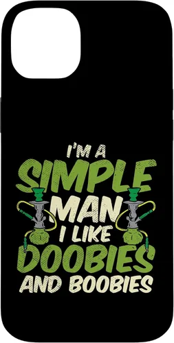 Vista 15 de iPhone 16 Simple Man Doobies Boobies Weed Cannabis 420 Stoner Men Estuche de regalo