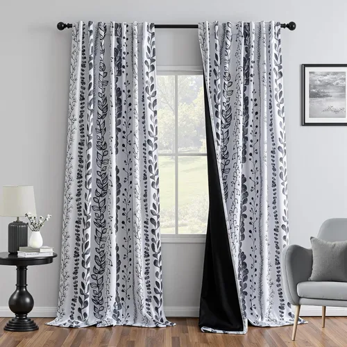 Vista 16 de MEETSKY Cortinas verde salvia de 63 pulgadas de largo, cortinas boho para sala de estar y dormitorio, cortinas semitransparentes de estilo lino