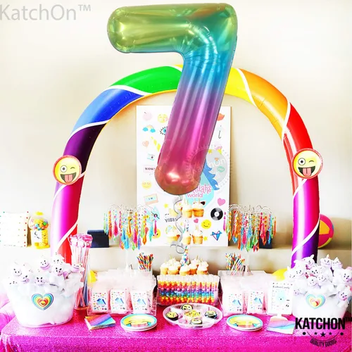 Vista 162 de KatchOn Globo negro del número 1 de 40 pulgadas, globo de feliz cumpleaños Large Mylar Number One Balloon for 1st Birthday Decorations, Foil