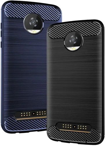 Vista 5 de Asuwish Funda para Moto Z2 Play con protector de pantalla de vidrio templado y accesorios para celda, funda protectora suave para Motorola