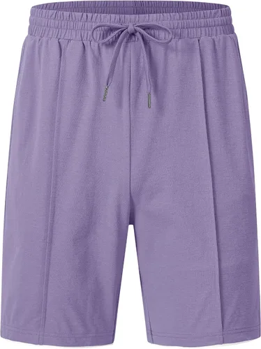 Vista 5 de MoFiz Conjunto de pantalones cortos para hombre, camisa polo con cremallera de un cuarto, pantalones cortos, trajes deportivos, conjuntos casuales