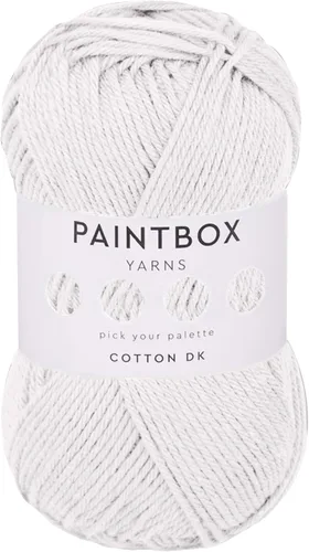 Vista 52 de Paintbox Yarns - Hilo 100% algodón DK, 1.76 onzas, 137 yardas, 410.1 ft #401 Papel blanco