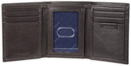 Vista 5 de Haggar Cartera triple RFID de cuero para hombre