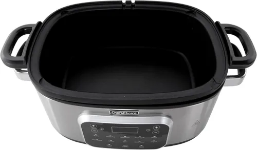 Vista 10 de Chef'sChoice Multicooker, recipiente antiadherente multiusos de gran capacidad de 6 cuartos y control de temperatura variable con mantener el calor