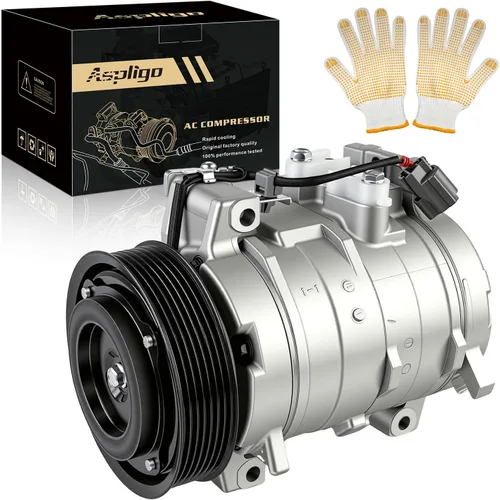 Vista 10 de Compresor de A/C con embrague compatible con Durango 2000-2003 4.7L 5.9L, para Dodge Dakota 2002-2003, para Ram 1500 2500 3500 2002-2003, CO 4854C