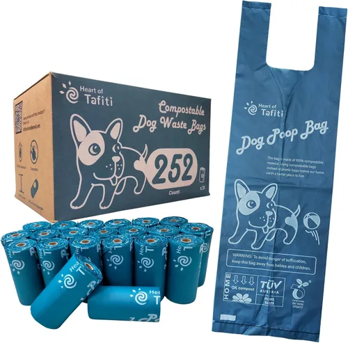 Vista 8 de Home Bolsas compostables para excrementos de perro con asas, bolsas extragruesas a prueba de fugas, sin perfume y ecológicas, 9 x 13 pulgadas