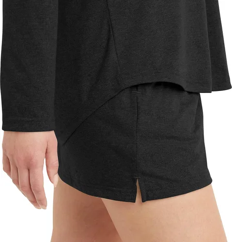 Vista 4 de Hanes Camiseta de manga larga Tri-Blend para mujer, camiseta de cuello redondo para mujer, ajuste relajado