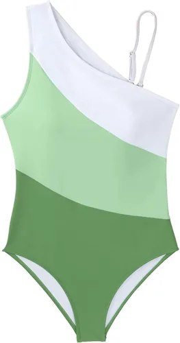 Vista 5 de Meetall Traje de baño de 1 pieza con bloques de color para mujer, con tirantes extraíbles, espalda recortada