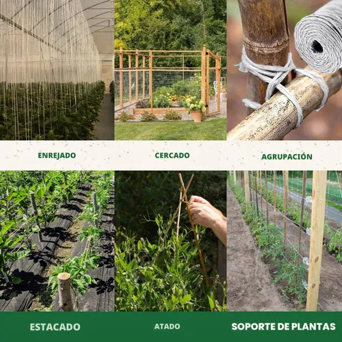 Vista 7 de Cordel de tomate 6300 pies - Cuerda de polipropileno resistente blanco