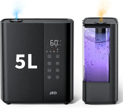 Vista 9 de JRD Top Fill Humidificadores de 4 L para dormitorio, humidificadores de niebla fría para habitaciones grandes, tiempo de funcionamiento de 40 horas