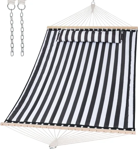 Vista 12 de SUNCREAT Hamaca de repuesto para soporte, capacidad de 475 libras, hamaca de patio trasero para dos personas para exterior, color beige
