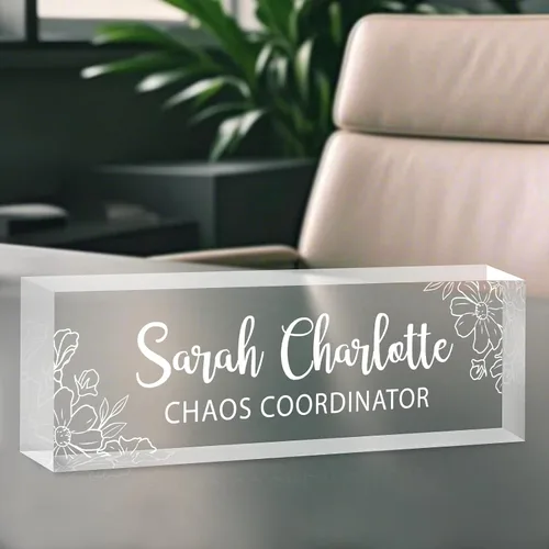 Vista 21 de Placa de nombre de oficina personalizada para escritorio, placa de nombre, regalos personalizados para compañeros de trabajo, jefe, profesor