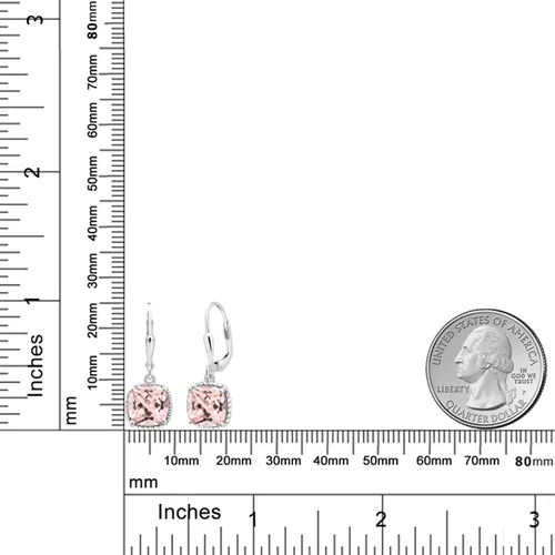 Vista 15 de Gem Stone King Aretes colgantes de plata de ley 925 de 0.315 pulgadas para mujer