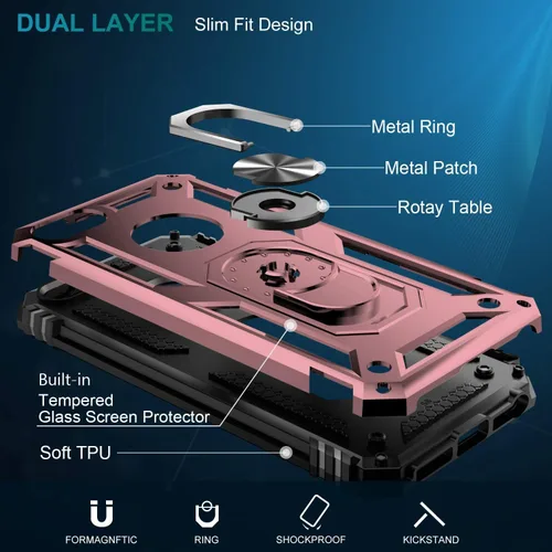 Vista 287 de Jeylly Funda para iPhone SE/Funda para iPhone 5S, Exterior de Plástico Duro que Absorbe Golpes + Interior de Silicona de Goma Defensor contra