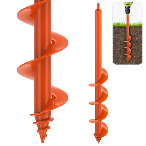 Vista 14 de SELEWARE Broca de taladro para plantar – Broca de taladro de jardín de alta resistencia de 3 x 12 pulgadas, se adapta a taladro hexagonal de 3/8