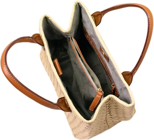Vista 3 de Bolso de mano trenzado de encaje premium