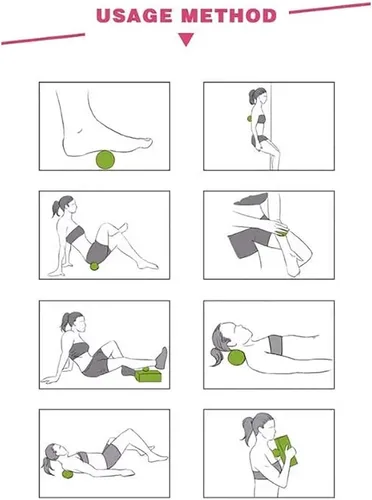 Vista 8 de Bola de masaje de cacahuete – Juego de bolas de masaje para después del ejercicio, juego de bolas de masaje de tejido profundo, rodillo muscular