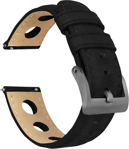 Vista 50 de Barton Racing & Rally Horween - Correas de cuero con barras de resorte de liberación rápida integradas, longitud estándar para muñecas de 5 a 8