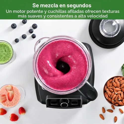 Vista 4 de Kitchen in the box Licuadora de 68 onzas – Batidoras de cocina de 1500 W, gran capacidad, licuadora profesional para hacer bebidas congeladas Negro