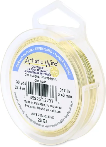 Vista 49 de Artistic Wire, Alambre de cobre de color chapado en plata de calibre 18, resistente al deslustre, amatista, 20 pies