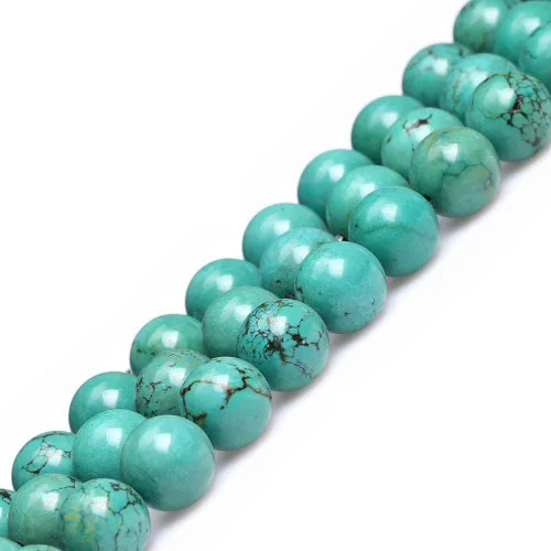 Vista 59 de Cuentas redondas africanas de turquesa natural de 4 mm para hacer joyas, piedras preciosas naturales, hebra semipreciosa, 15 pulgadas