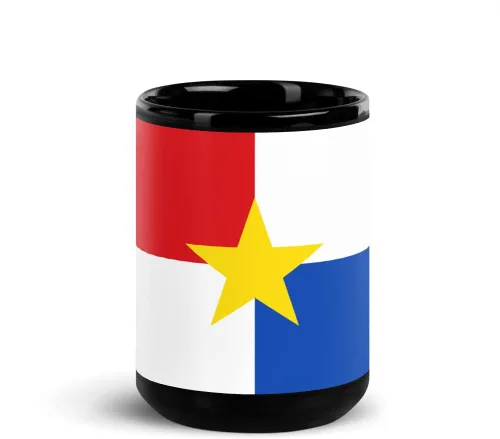 Vista 3 de Bandera de Montería Córdoba - Taza de Café Cerámica Negra