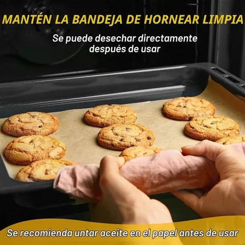 Vista 4 de 200 piezas de hojas de papel pergamino sin blanquear de 9 x 13 pulgadas precortadas de servicio pesado, suministros planos de cocina para hornear