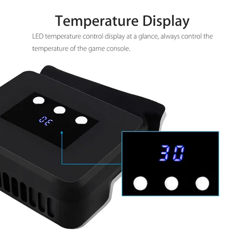 Vista 5 de Switch Cooling Fan, EEEKit Cooling Fan for Nintendo Switch, Dock Set Temperature Display Cooler for NS Original Docking Station, Adjustable Fan