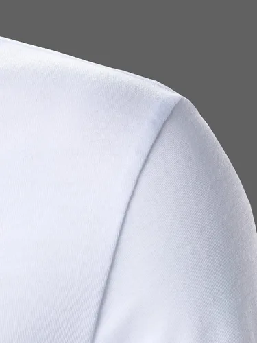 Vista 4 de SheIn Polo de golf para hombre, de ajuste delgado, manga corta, cuello con botones
