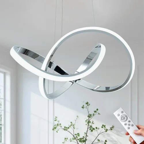 Vista 12 de MAYNA - Lámpara de araña de anillo moderna, lámpara colgante LED regulable