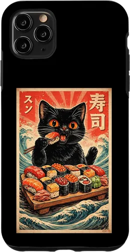Vista 13 de Cute Kawaii Sushi Cat Funny Japanese Cat Eating Sushi Case for iPhone XR