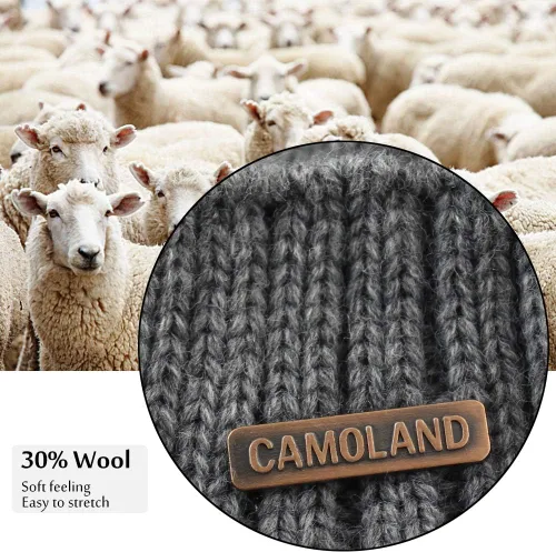 Vista 6 de Gorro de invierno con visera y orejeras para hombre, conjunto de bufanda y gorro de forro polar para exteriores