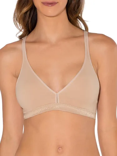 Vista 4 de Fruit of the Loom Bralette de algodón sin varillas para mujer, paquete de 2