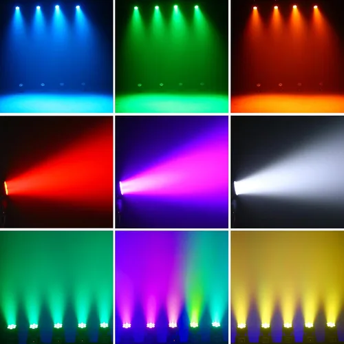 Vista 8 de U`King Luz de cabeza móvil RGBW LED Efecto de iluminación de escenario, 7 x 10 W, cabezales móviles, luces de lavado por DMX y control remoto