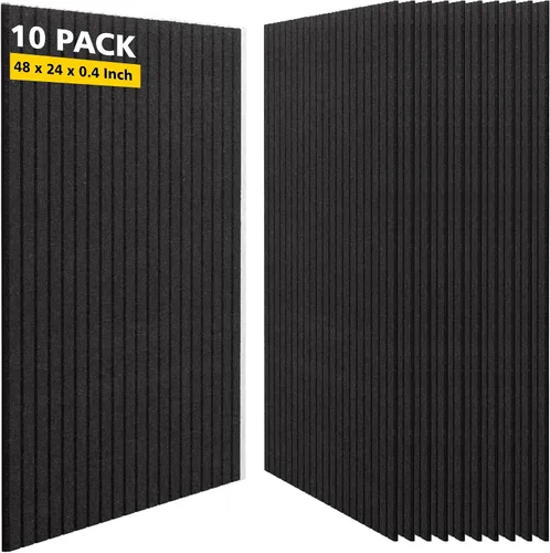 Vista 19 de Paneles acústicos artísticos para pared, paquete de 5 paneles absorbentes de sonido, paneles de pared insonorizados de 47.2 x 23.6 pulgadas, paneles
