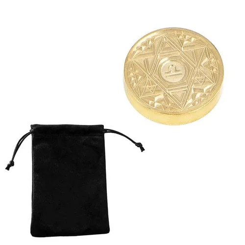 Vista 14 de Juego de sellos de sellado con 12 piezas de signos del zodiaco completo constelaciones temáticas cabezas de latón mango de madera kit de sellado